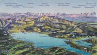 Vieille carte postale du Lac de Constance